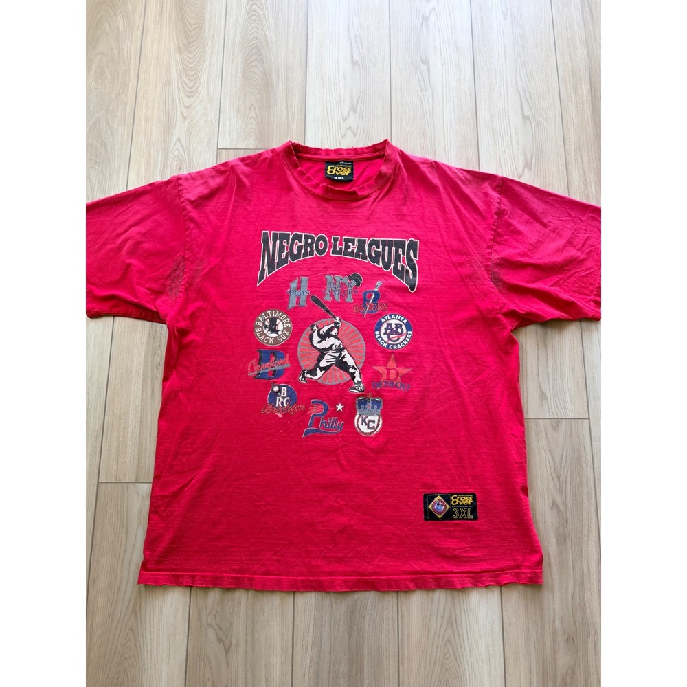 Vintage Cross Over Negro Leagues T Shirt Mens 3XL Red Discover Greatness Graphic